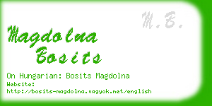 magdolna bosits business card